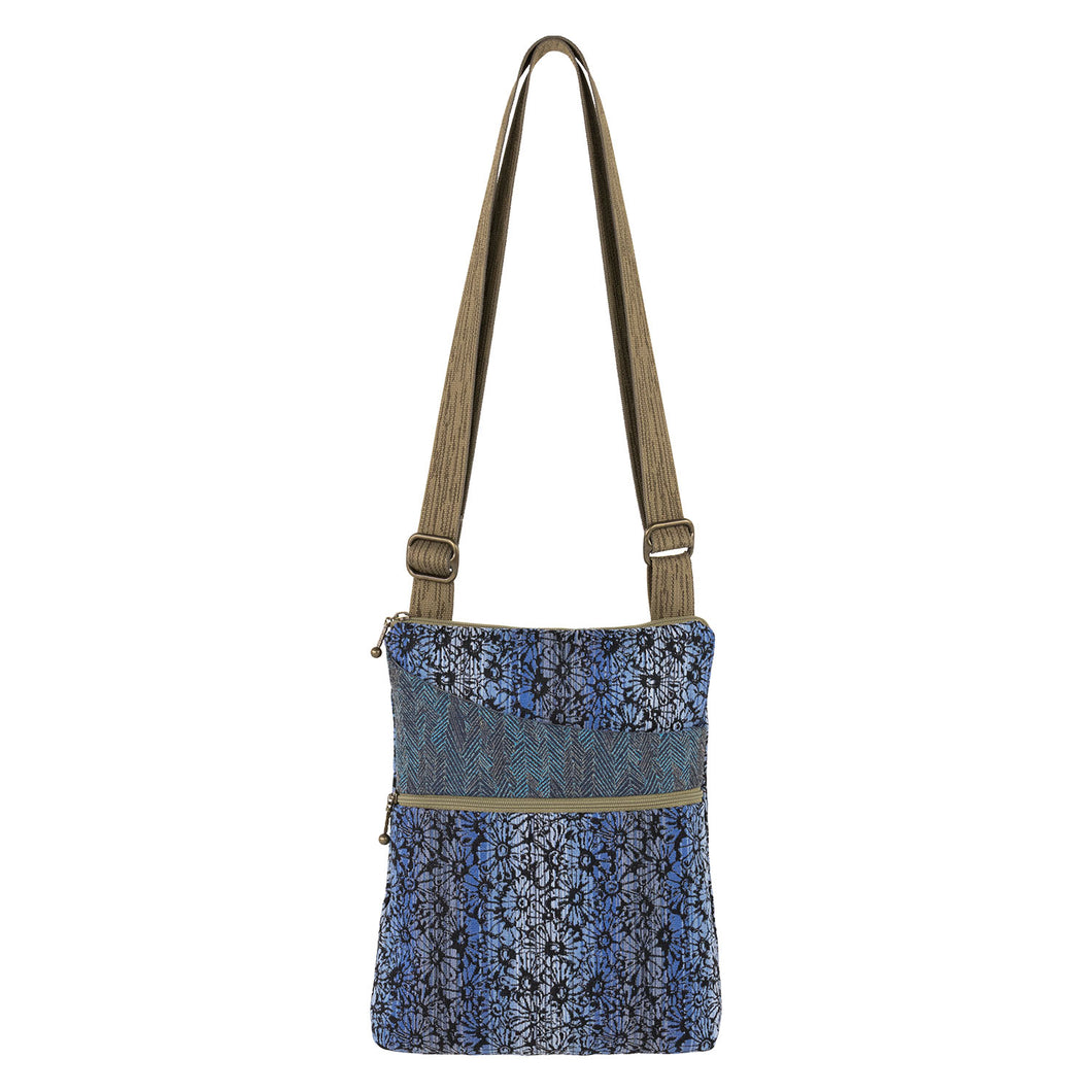 Maruca Designs, Mid-sized Crossbody, Pocket Bag Wildflower Blue